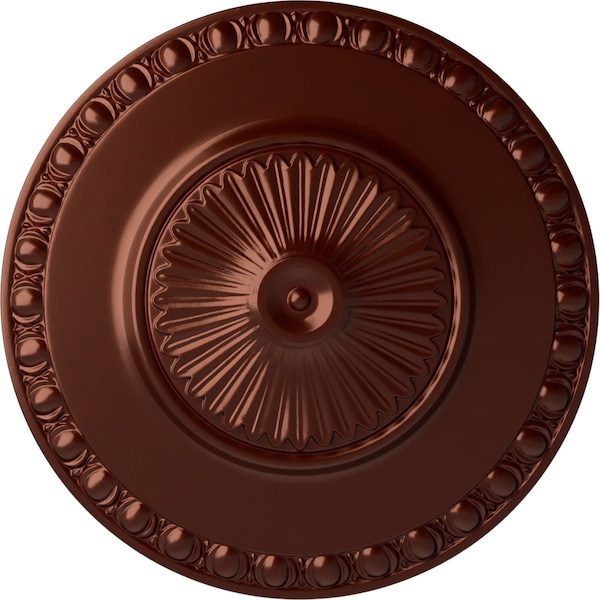 Ekena Millwork Lyon Ceiling Medallion (Fits Canopies up to 3 5/8"), Hnd-Painted Antique Copper, 23 1/2"OD x 3 1/4"P CM23LYACS - main
